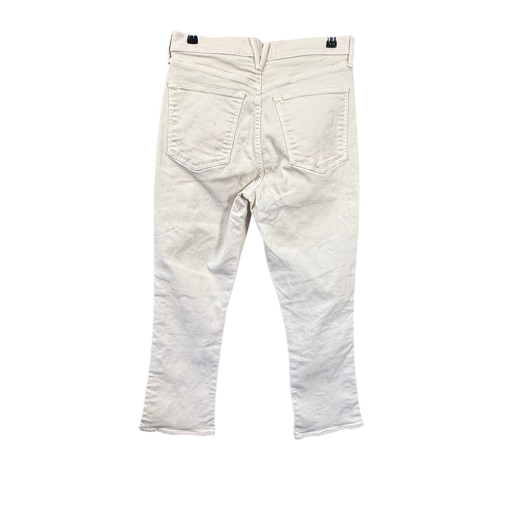 Veronica Beard Carly Kick Flare High Rise Jeans White Ivory Size 30 - Picture 6 of 11